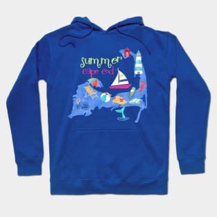 Summer Cape Cod Map Hoodie